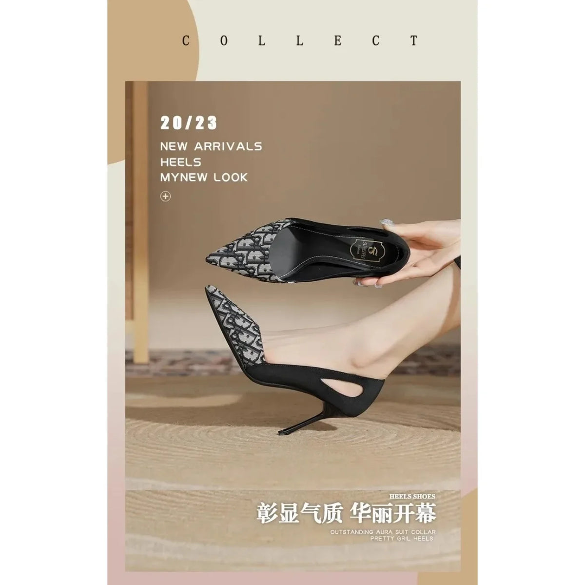 Embroidered Sandals Women Fashion Pointed Heeled 2025 Summer Luxury Heeled High Heels Women Shoes Shallow Casual High Sandals