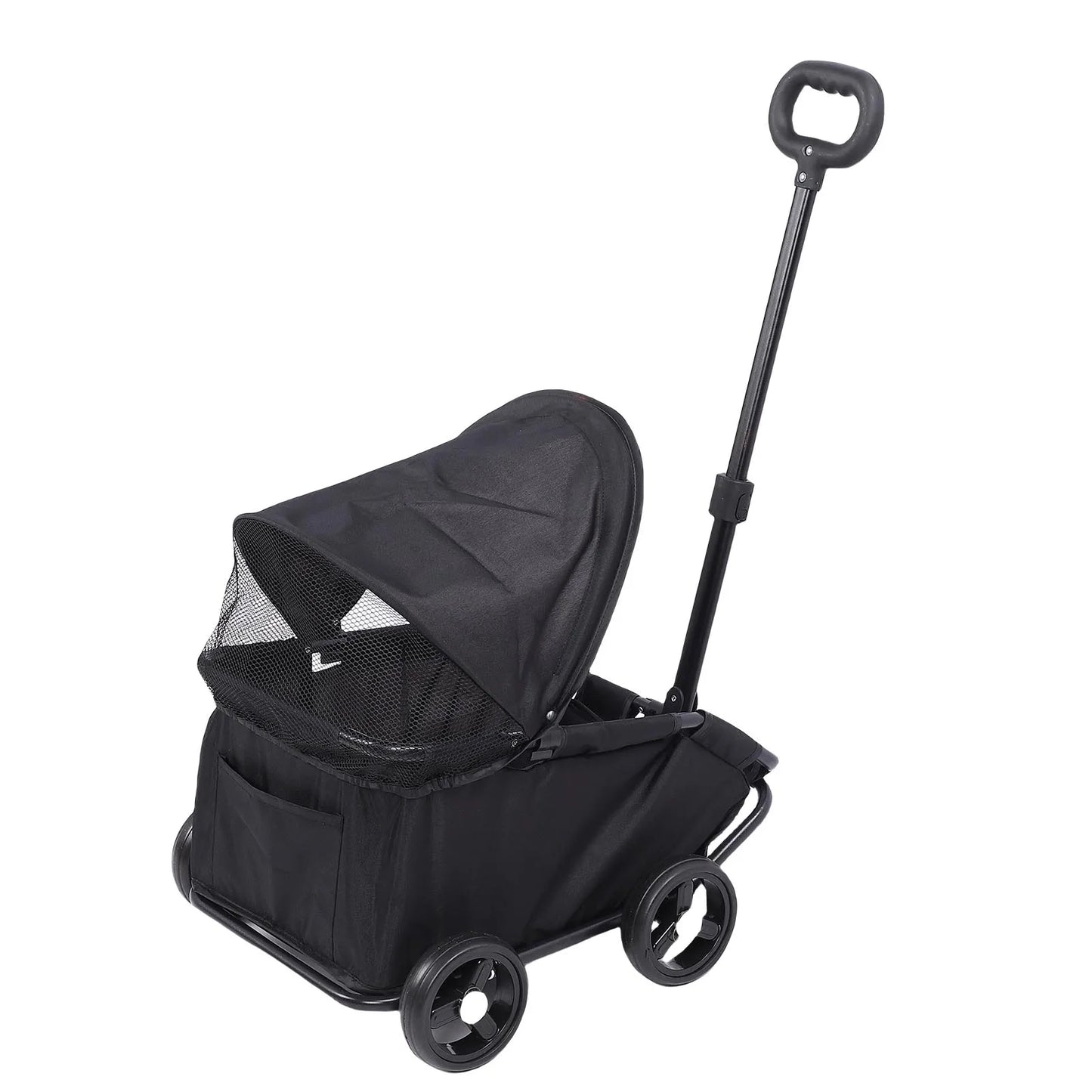 Multifunctional Pet Stroller with Canopy 4 Wheels Foldable Pet Strolling Cart for Small Dogs Cats Lightweight Easy Assembly