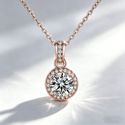 0.5ct-1.0ct VVS1 D Color Moissanite Necklace 925 Soild Sterling Sliver Chain with Certificate Fine Jewelry for Woman Jewelry