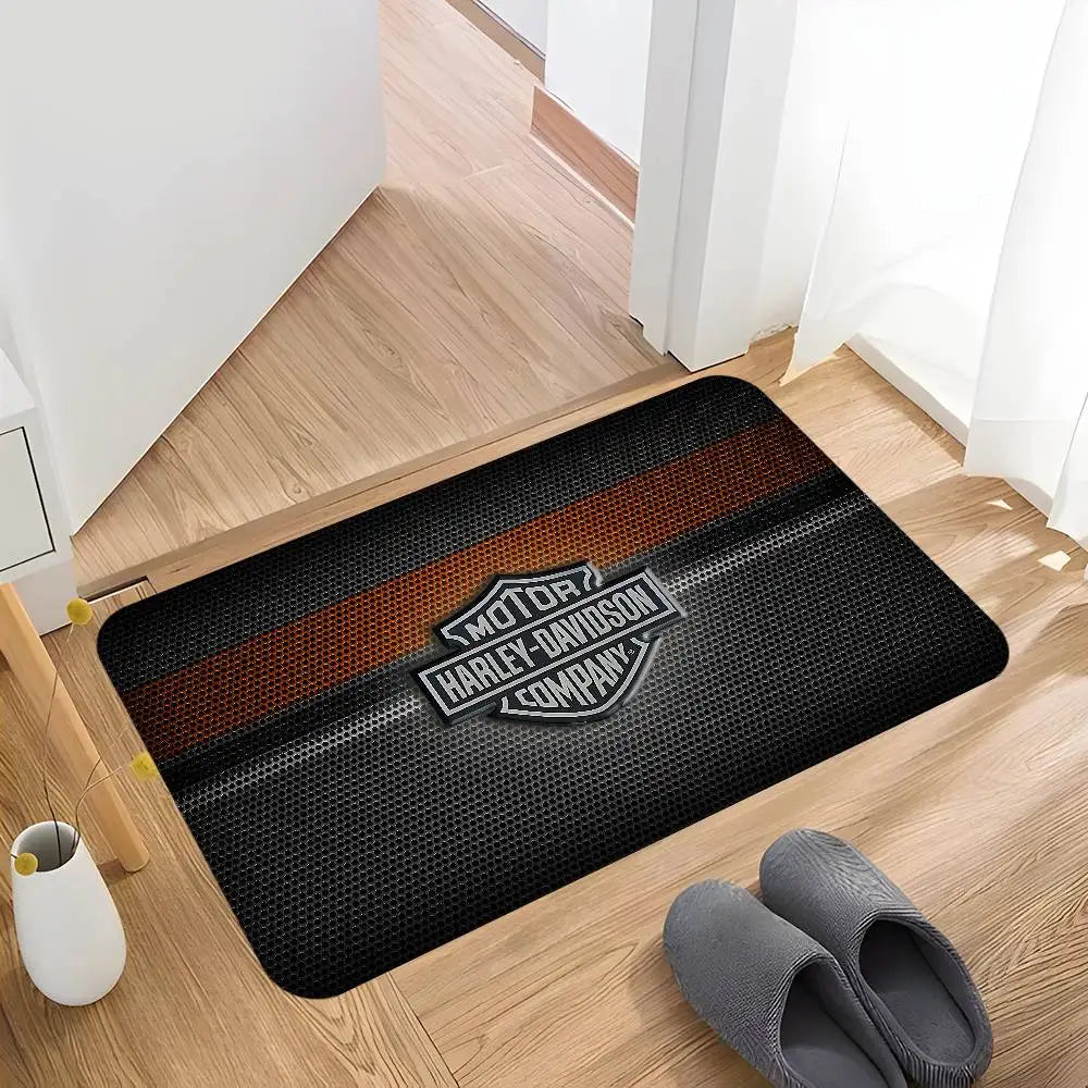 Motorcycle H-Harley D-Davidson Door Mat Kids Room Bedroom Decoration Balcony Anti-Slip Doormat Living Room Doormat Area Rug