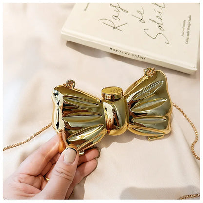 Luxury Golden Evening Bag Purses and Handbags Designer Shoulder Bags Funny Shape Party Wedding Round Acrylic Shiny Clutch Purse