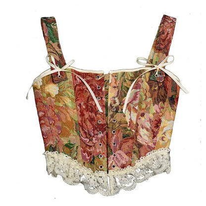 Lolita Tanks Corset Sexy Slimming Bandage Shapewear Women Evening Party Elegant Retro Bustier Top Streetwear Woman Clothes