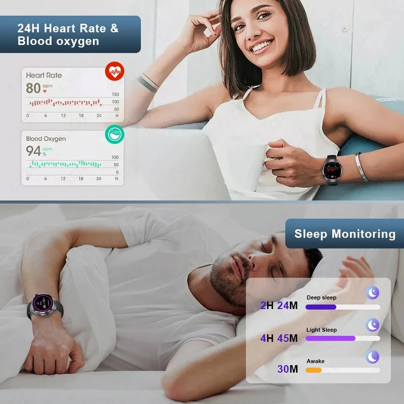 LAXASFIT 2026 New Smartwatch 1.52-inch HD Display Wireless Charging Bluetooth Calling Men's Sports Smart Watch