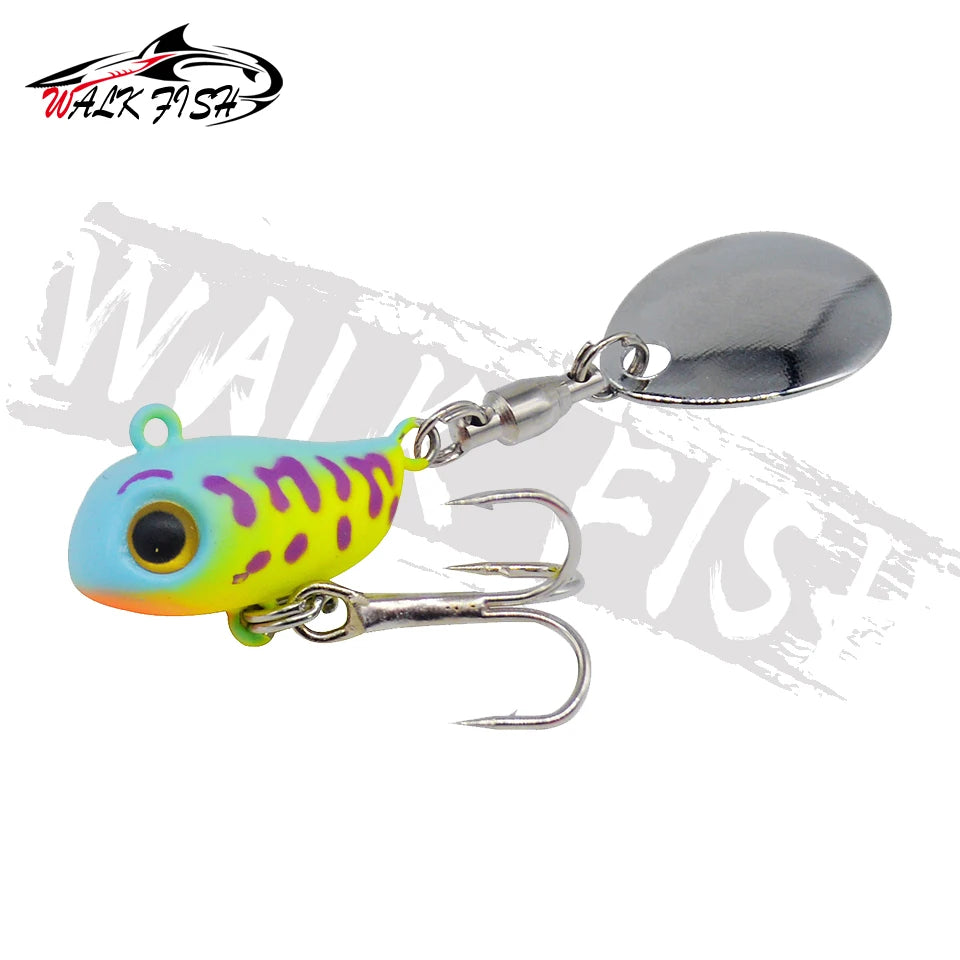 WALK FISH 10g VIB Spinning Tail-spinner Swimbait Fishing Lures Spinnerbait Metal Artificial Bait Carp Fishing Accessories
