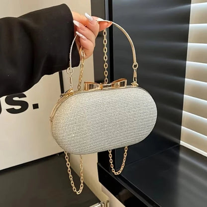 Luxury Sequined Hand-held Dinner Bag, Elegant Style Bag, High-end Chain Single-shoulder Crossbody Bag, Handbag for Wedding Party