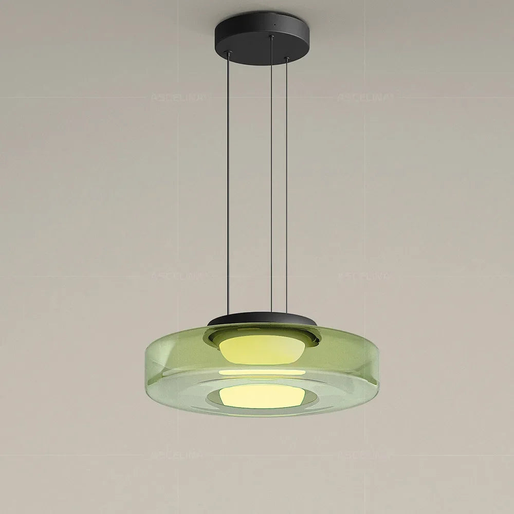 Nordic LED Glass Chandelier for Restaurant Bedroom Dining Room Table Glass Pendant Lights  Home Decoration