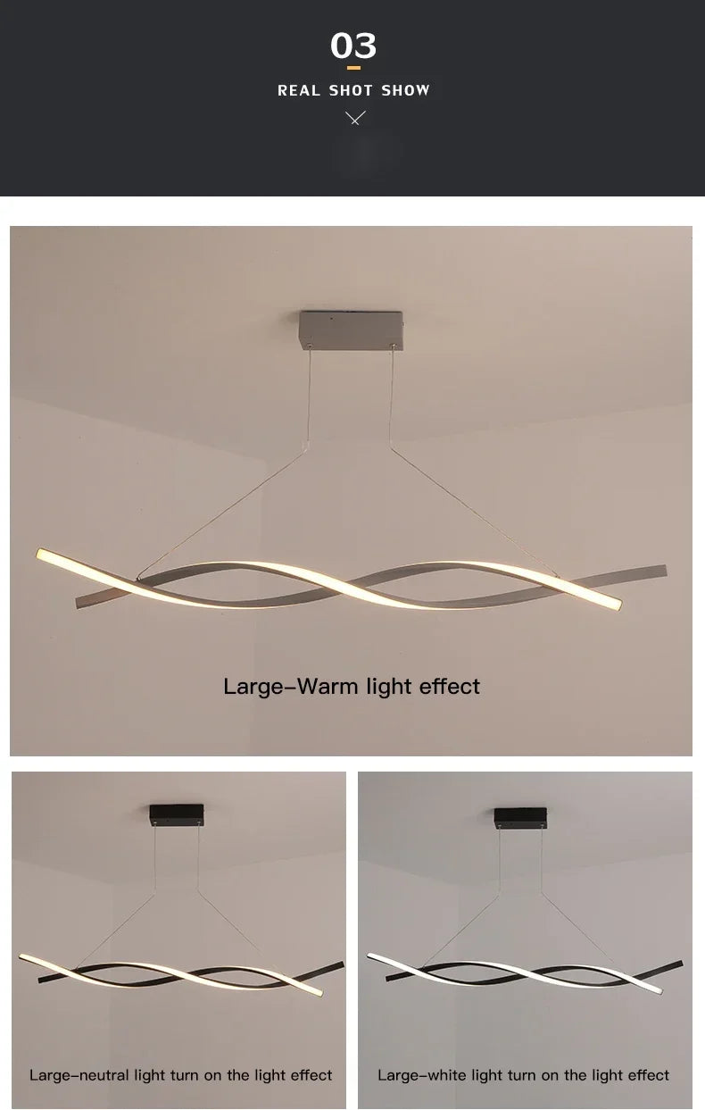 Modern Rotate Led Pendant Lights Dimmable for Kitchen Island Table Dining Room Office Chandelier Decor Lighting Lusters Fixture