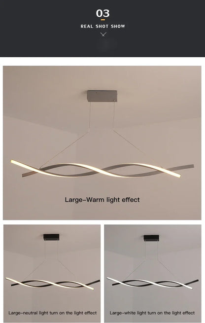 Modern Rotate Led Pendant Lights Dimmable for Kitchen Island Table Dining Room Office Chandelier Decor Lighting Lusters Fixture