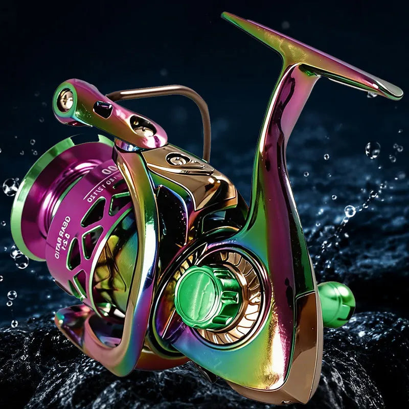 Spinning Fishing Reel 10KG Max Drag Ultra Smooth Professional Fishing Reel 5.2:1 Gear Ratio CNC Metal Spool Fishing Reels Wheel