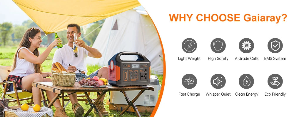 500W 460Wh Portable Solar Power Station Emergency Power LED Display Outdoor Power Supply LifePO4 Battery Power Bank for Camping Fishing