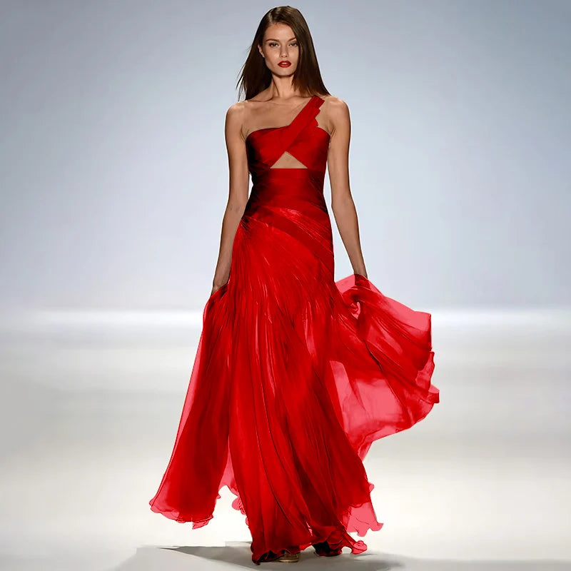 Gorgeous Strapless Sleeveless Elegant Women Prom Gown Floor Length A Line Tullle Backless Evening Dress
