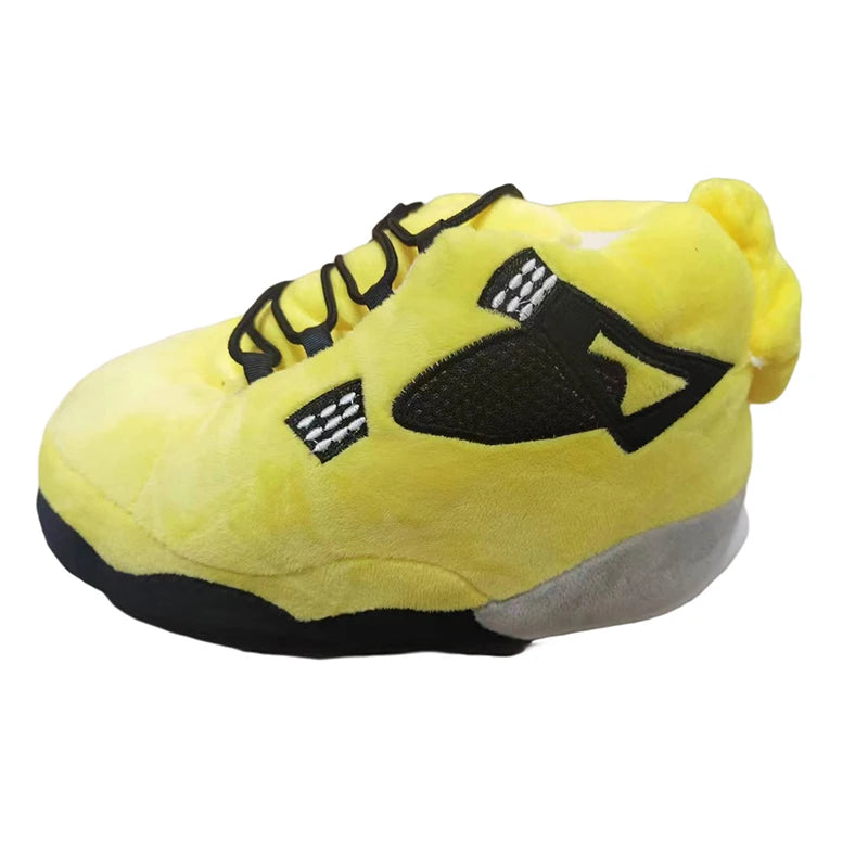 Warm High-top winter plush slippers for men women children,Funny anti-slip house slipper with thick soles,soft fluffy as clouds