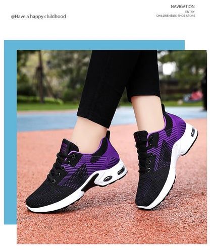 Women Platform Casual Sneakers Shoes Mesh Breathable Running Shoes Chunky Summer Sports Tenis Shoes 2025 Luxury Vulcanize Shoes