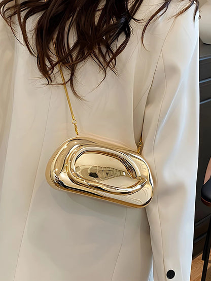 Fashion Elegant Metal Closure Box Shaped Crossbody Bags Women Evening Bags Wedding Mini Ladies Wallet Party Cute Purse ClutchBag