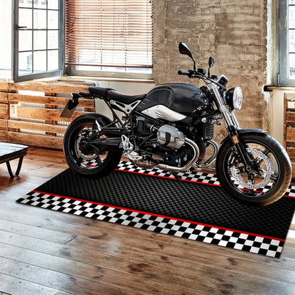 VIKAMA Racing Track Rug Low-Maintenance, Non-Slip Entrance Hall Doormat Motorcycle Parking Rug Home Interior Decoration