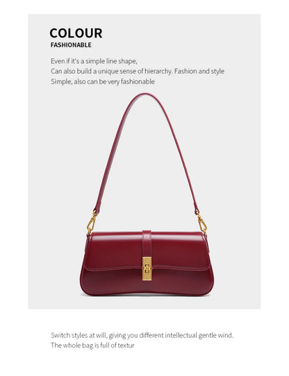 YANATARI Underarm Cowhide Genuine Leather Handbags Women Vintage Shoulder Bag Female Crossbody Bags Luxury High Quality 2025