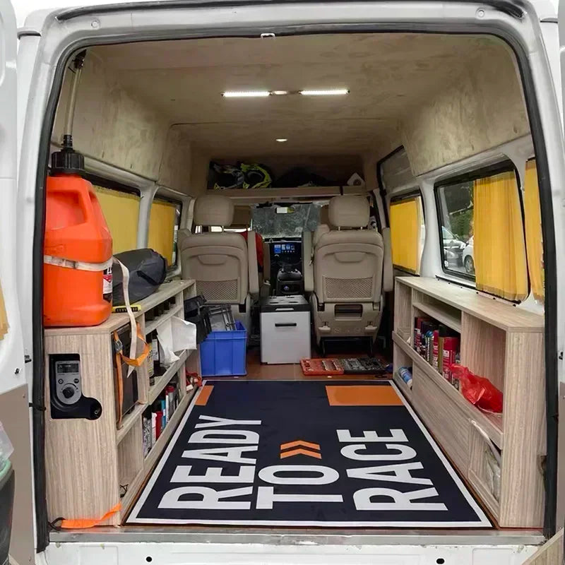 Motorcycle Carpet Polyester Parking Mat Display Carpet Racing Bicycle Carpets Mat Anti-slip Bedside Rugs Customized Display Rug