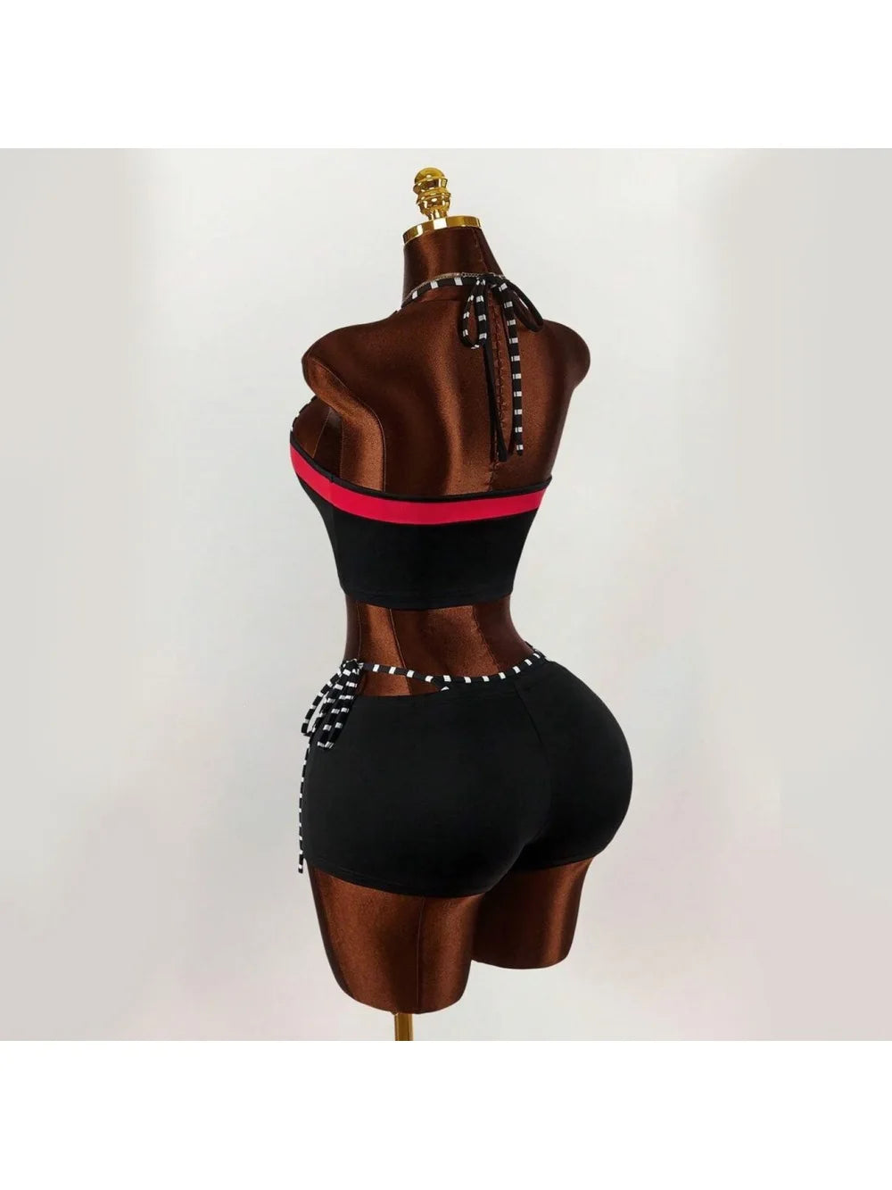 2026 new summer American retro sports Y2K hanging neck shorts two-piece set punk street trend fashion ins personality spicy girl