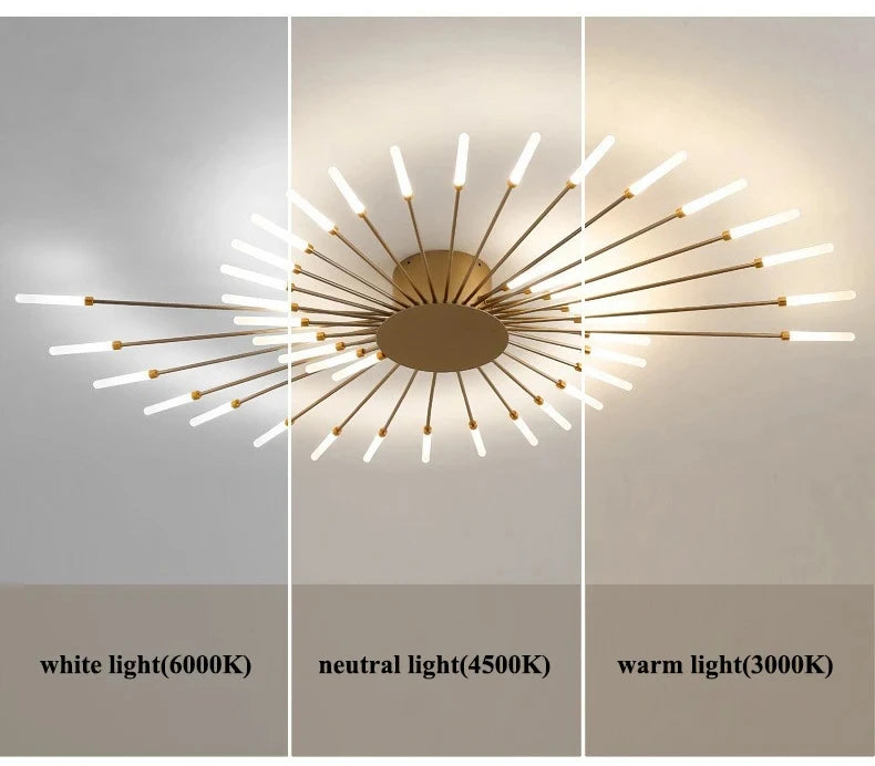 Modern Firework s Led Ceiling Lamp Creativity Living Dining Room Ceiling Chandelier Home Lighting Bedroom Light Luster Luminaire