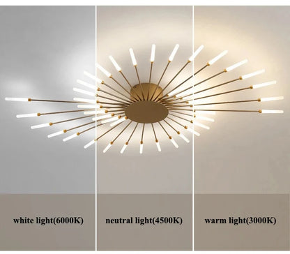 Modern Firework s Led Ceiling Lamp Creativity Living Dining Room Ceiling Chandelier Home Lighting Bedroom Light Luster Luminaire