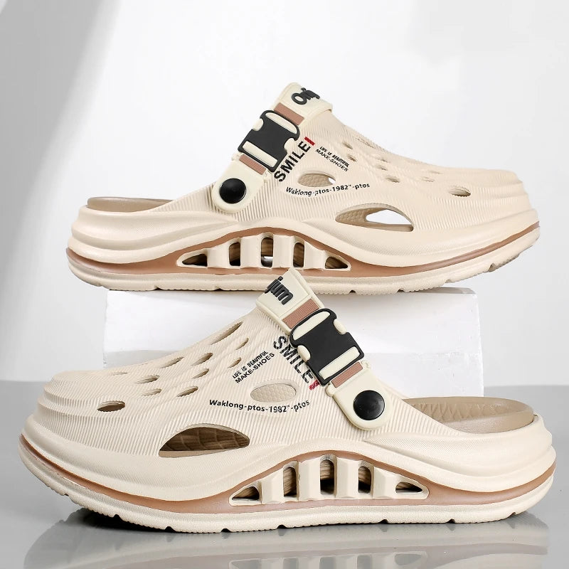 Summer Men's Beach Clogs Outdoor Sandals Comfortable Slippers EVA Slides For Men Casual Garden Shoes Male Women Beach Slippers