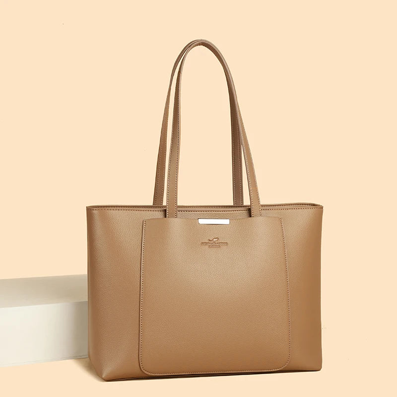 High Quality Leather Shoulder Crossbody Messenger Tote Bag Large Handbag Purses Genuine Brand Luxury Designer Women Bags