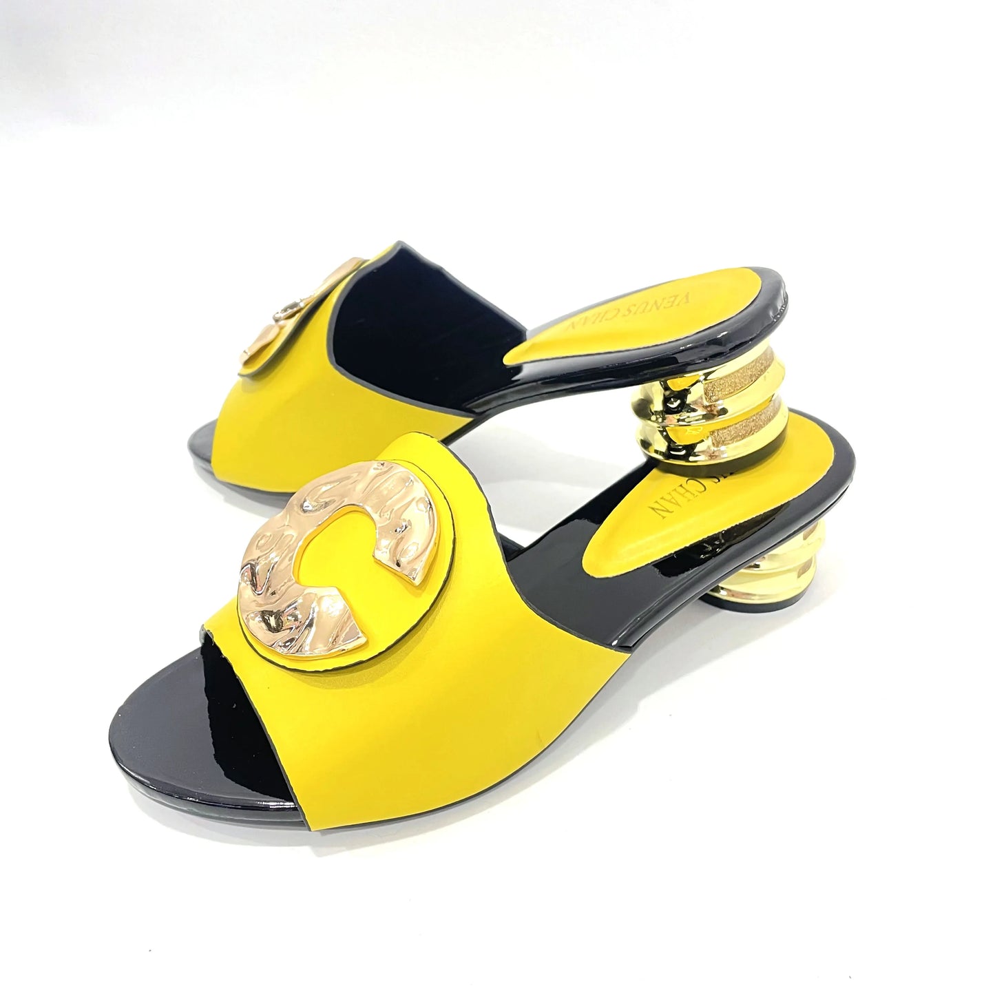 Blue Italian Women Wedding Pumps Decorated with Rhinestone Slip on Shoes for Women Nigerian Shoes Luxury Sandals Women