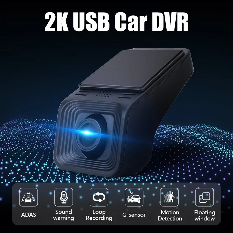 Vtopek 2K ADAS USB Car DVR HD Driving Recorder For Android Multimedia Radio Player Head Unit Dash Camera ADAS Recorder G-Shock
