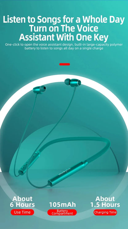 Lenovo Bluetooth Earphones HE05X Wireless Earbuds Magnetic Neckband Earphone Waterproof Sport Headset Mic Noise Cancelling