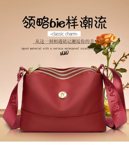 High Quality Women's Waterproof Nylon Multilayer Crossbody Bag Ladies Large Capacity Handbag Purse Female Shoulder Bags 3 Layers