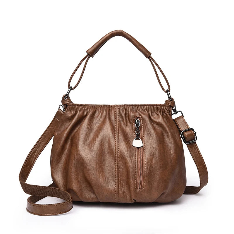 Casual Leather Shoulder Bags for Women's Luxury Handbags Designer Crossbody Messenger Bag Shell Vintage Handbag Tote