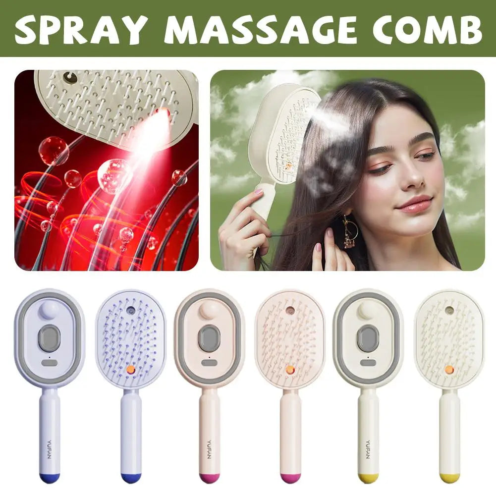 Multifunctional Spray Massage Hair Comb Antistatic Detangling Brush Essential Oil Atomization For Hair Nourishment Scalp Massage