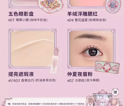 Flower Knows Set Midsummer Fairytales Make up Gift Box Eye Brow Palette Powder Blusher Eyebrow Concealer Lipgloss For Women