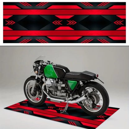 VIKAMA Stylish Motorcycle Display Rug: Non-Slip, Durable Motorcycle Parking Mat for Hallways and Corridors—Home Decor