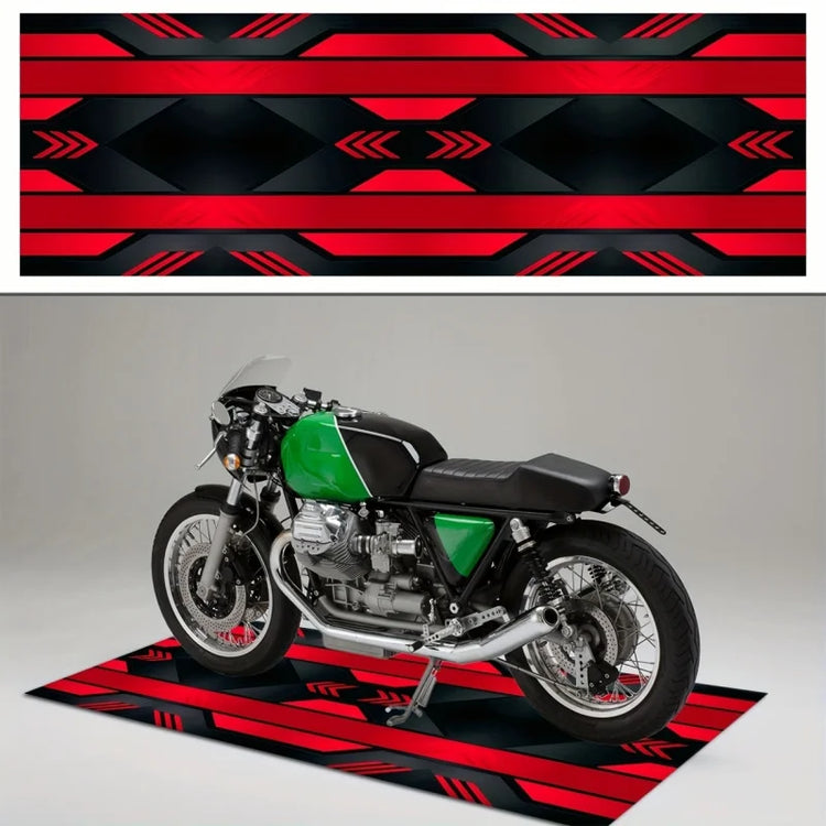 VIKAMA Stylish Motorcycle Display Rug: Non-Slip, Durable Motorcycle Parking Mat for Hallways and Corridors—Home Decor
