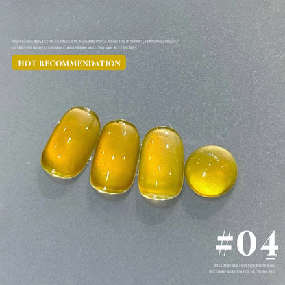 MIANEL 12ML Hit Product Gold Amber Cat Eye Gel Nail Polish 2026 New Blue Glass Beads Cat Eye Gel Nail Green Nails 1-21pcs