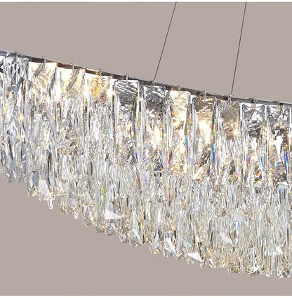 Luxury Crystal Modern Ceiling Chandeliers Dining Table Light Lustre Led Ceiling Lights Home Decor Suspension Chandelier Żyrandol