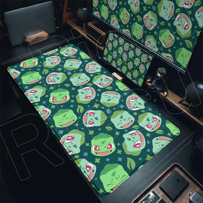 P-pokemon Bulbasaur Mouse Mats Rubber Mousepad Large Anime Gaming Accessories Pad Kawaii Carpet Cabinet Keyboard Office Deskmat