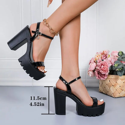 Luxury Super High Heels Women's Shoes 2026 New Fashion Elegant High Heel Sandals Slides Women Summer Peep Toe Platform Sandal