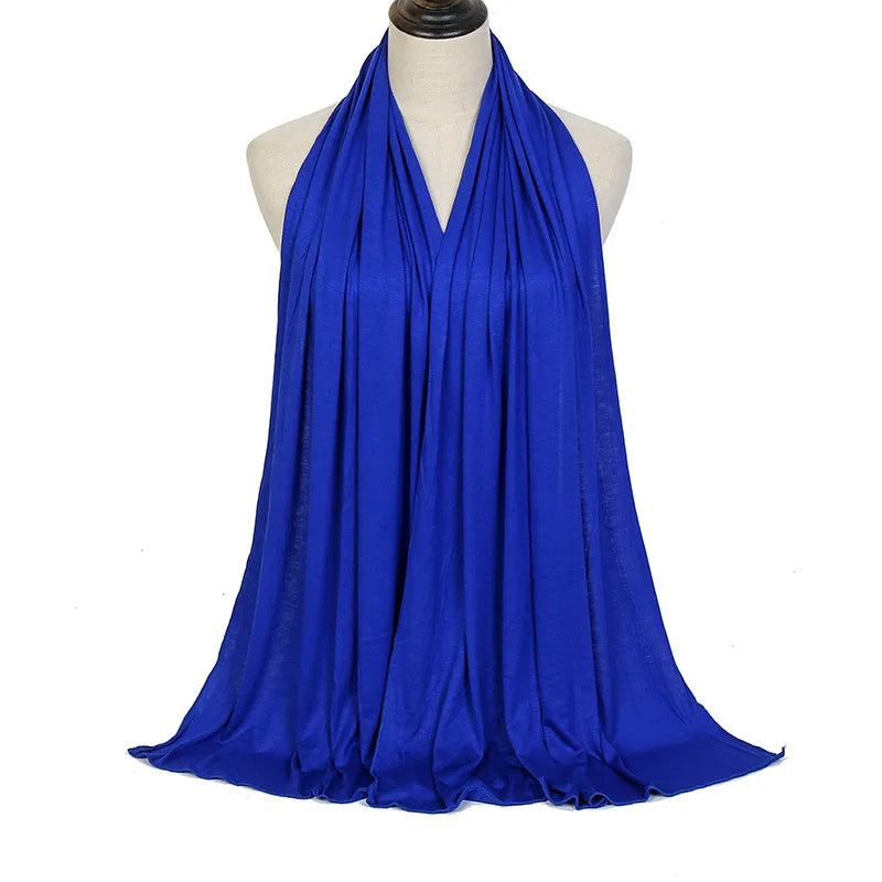 Ramadan Modal Cotton Jersey Hijabs For Woman Long Muslim Shawl Plain Soft Turban Niqab Head Wraps Scarf Women Hijab