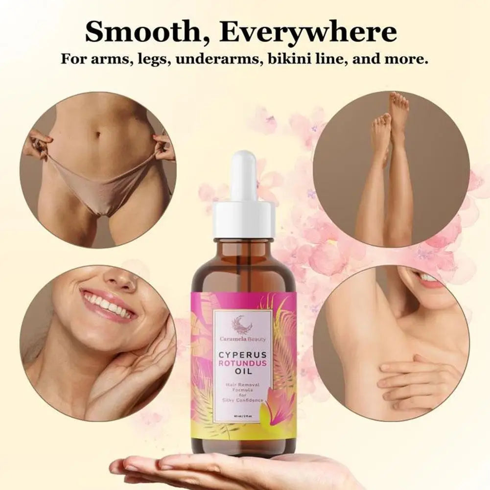 Caramela Beauty Oil for Hair Removal Soft Smooth Skin Care Deep Hydration Anti Hair Growth Inhibition After Shave Oil