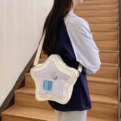 Japanese Style Minimalist Cute Aesthetic Shoulder Bag for Students Kawaii Crossbody Purse Street Fashion Ita Bags Handbags bolso
