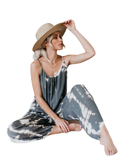 Women's Jumpsuit 2023 New Women's Clothing Wholesale Russian European and American Suspender Sexy Wide Leg Pants