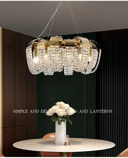2025 New Home DecorationPendant Lights Luxury Crystal Living Room Chandelier Bedroom Pendant Lamp Ceiling Light  Indoor Lighting