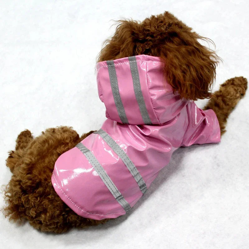 Summer Outdoor Puppy Pet Rain Coat S-XL Hoody Waterproof Jackets PU Raincoat for Dogs Cats Apparel Clothes Wholesale