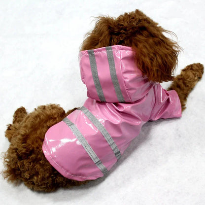 Summer Outdoor Puppy Pet Rain Coat S-XL Hoody Waterproof Jackets PU Raincoat for Dogs Cats Apparel Clothes Wholesale