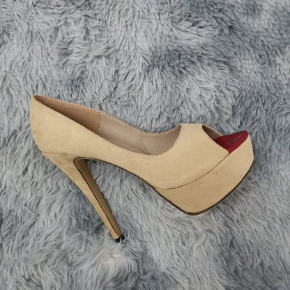 Women Platform Sandals Stilettos Sexy Stripper Pole Dance High Heels Pumps Peep Toe Ladies Nighclub Party Black Wedding Shoes