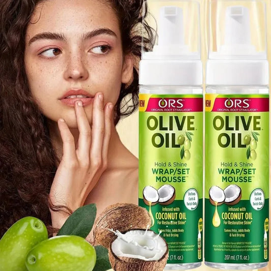 Curly Hair Mousse For Wigs No-Flaking Olive Oil Hair Styling Mousse Anti-Frizz Hair Foam Mousse For Styling Hair Products