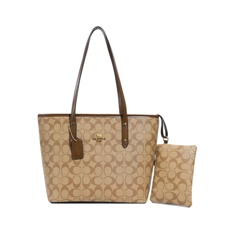 European and American Fashion Printed Large Capacity Women's Bag 2026 New Trendy Retro Luxury Single Shoulder Tote Bag