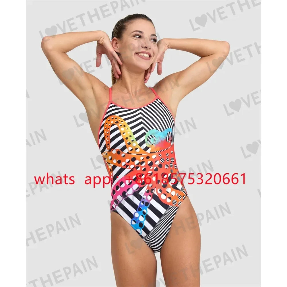 USA Female Swimsuit Bikini Sexy One-piece Comfortable Set Swimwear Functional Training Swimsuit Swimming Clothing 2026